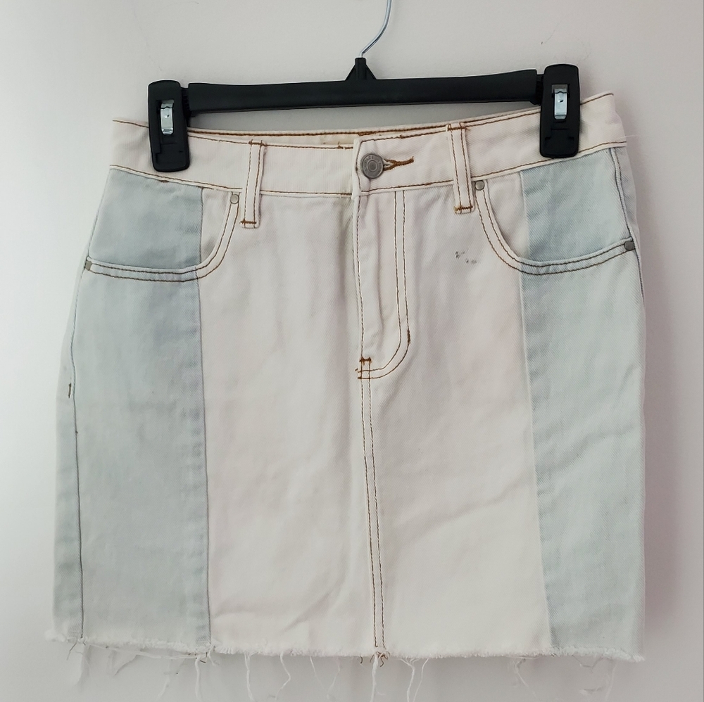 Pacsun Two Tone Jean Skirt